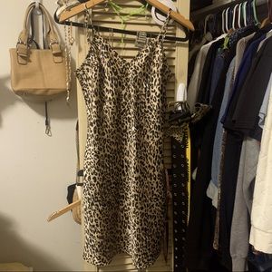 French connection silk cheetah mini dress